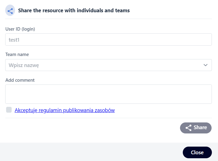 Udostępnianie zasobu