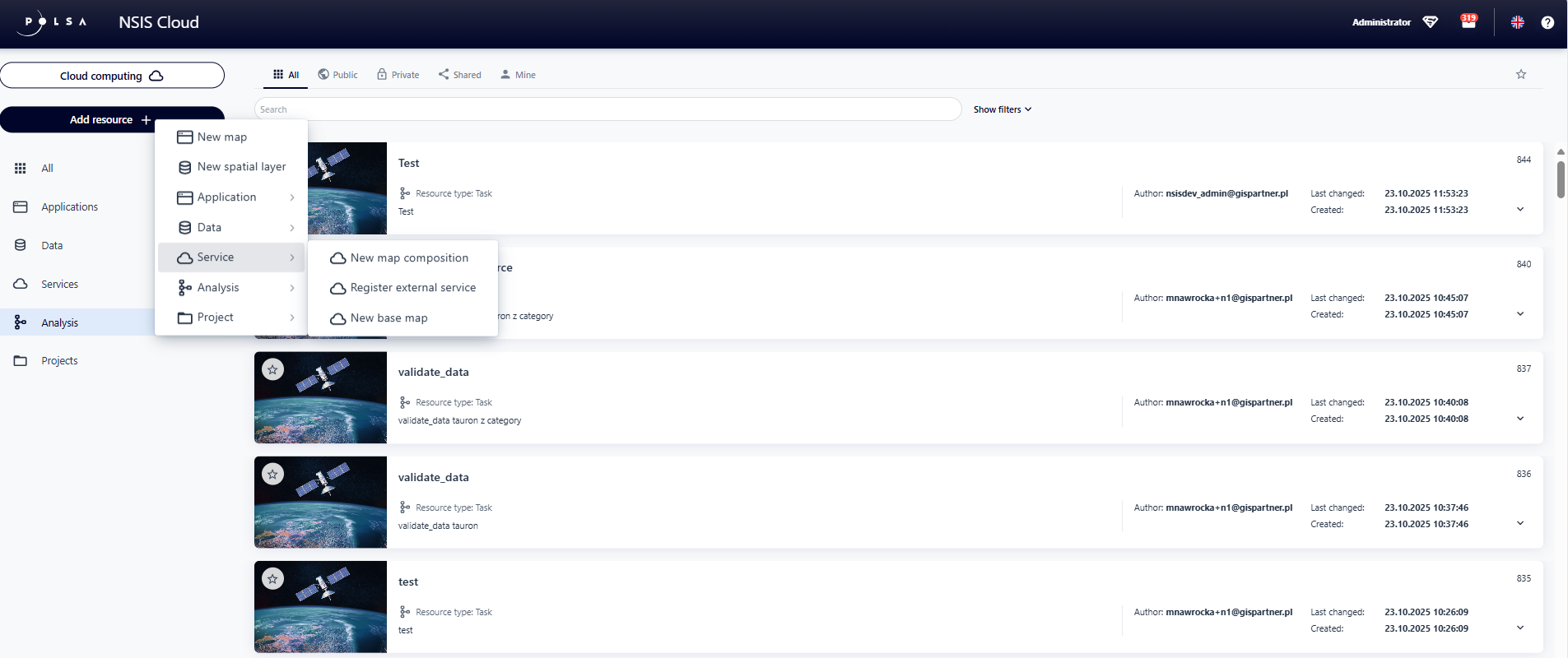 Launching the Map Composition Studio