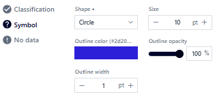 Cartogram – Point geometry symbol