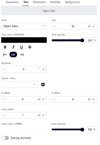 Etykietowanie - tekst