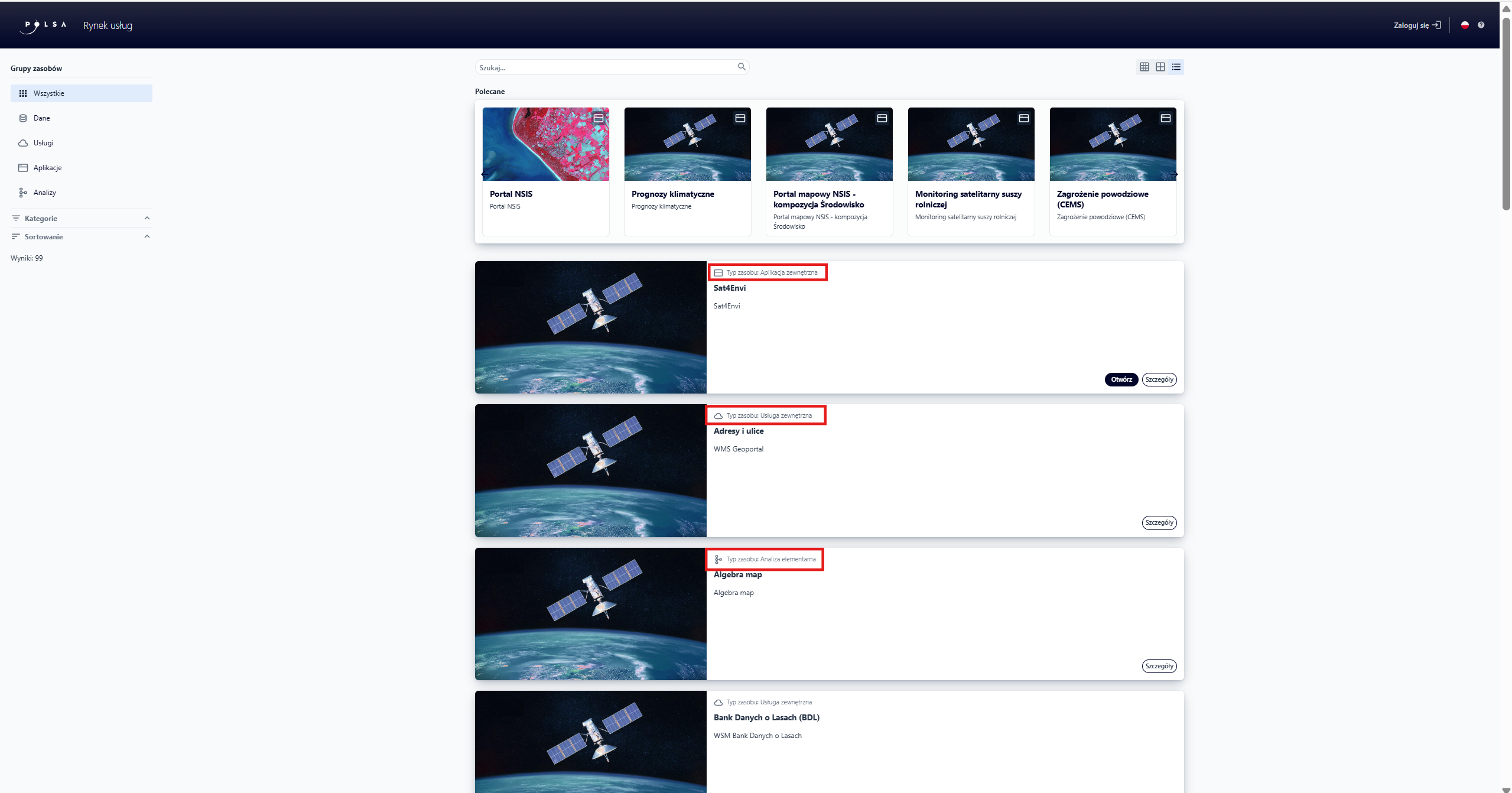 Metadane zasobu - nazwa typu zasobu