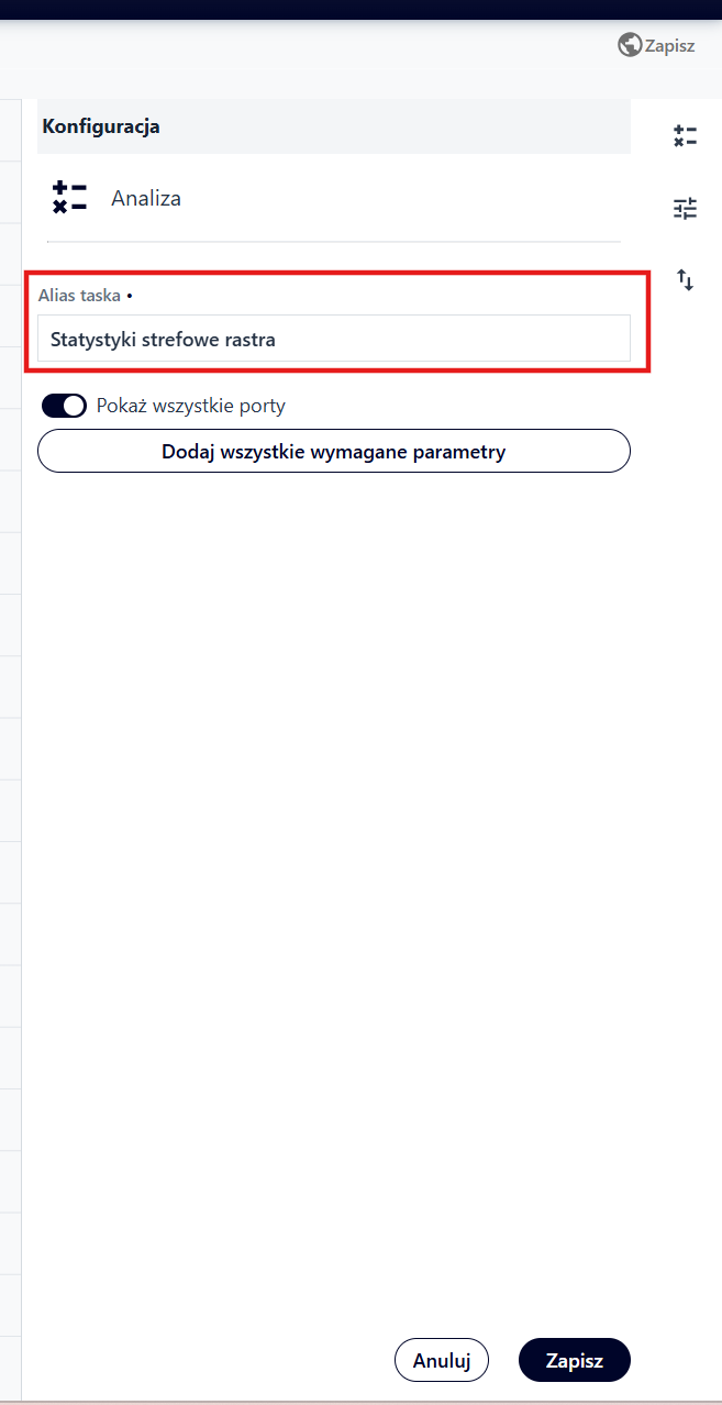 Edycja Aliasu zadania