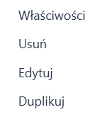 Usługi - dostępne akcje na zasobach