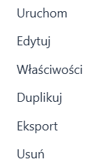 Analizy - dostępne akcje na zasobach