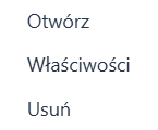 Projekt - dostępne akcje na zasobach