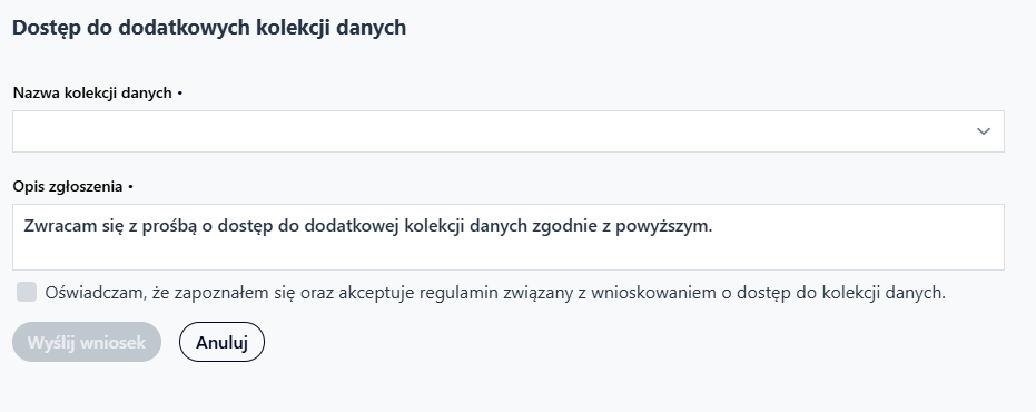 Dostęp do dodatkowych kolekcji danych