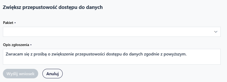 Zwiększ przepustowość dostępu do dancyh