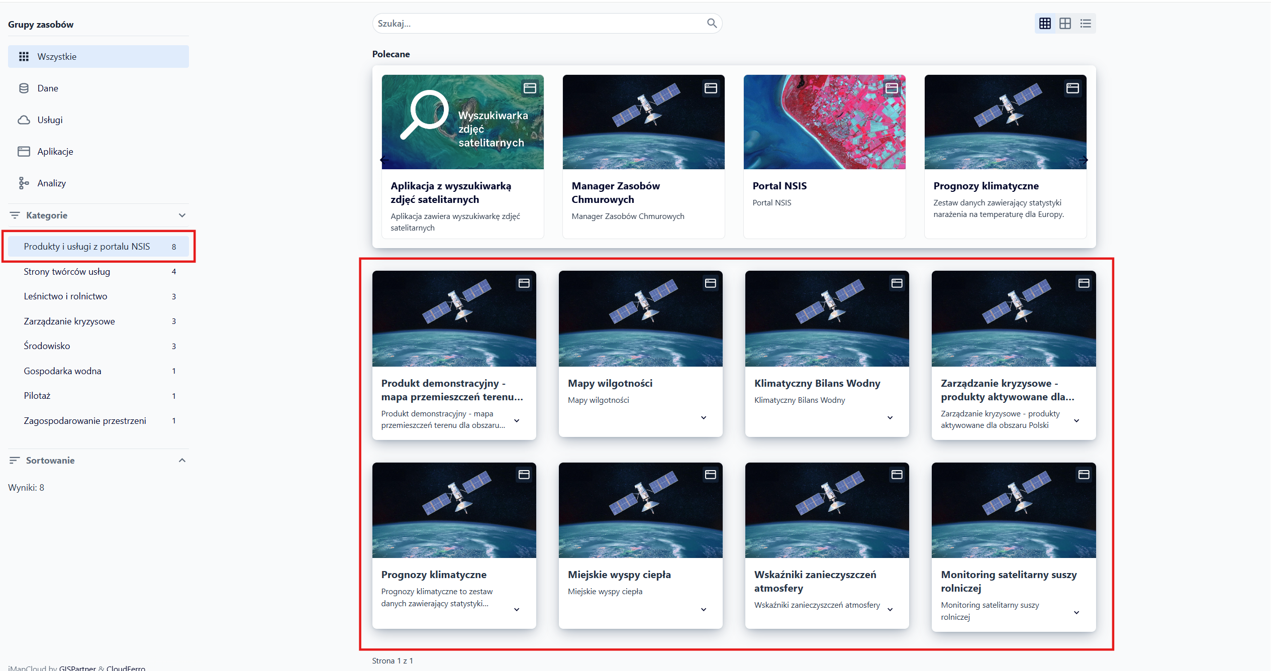 Kategoria "Produkry i uslugi z portalu NSIS"