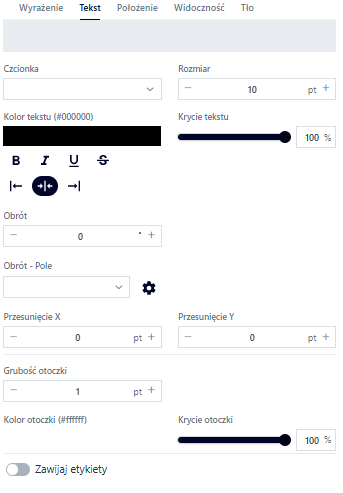 Etykietowanie - tekst