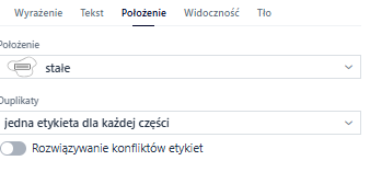 Etykietowanie – położenie